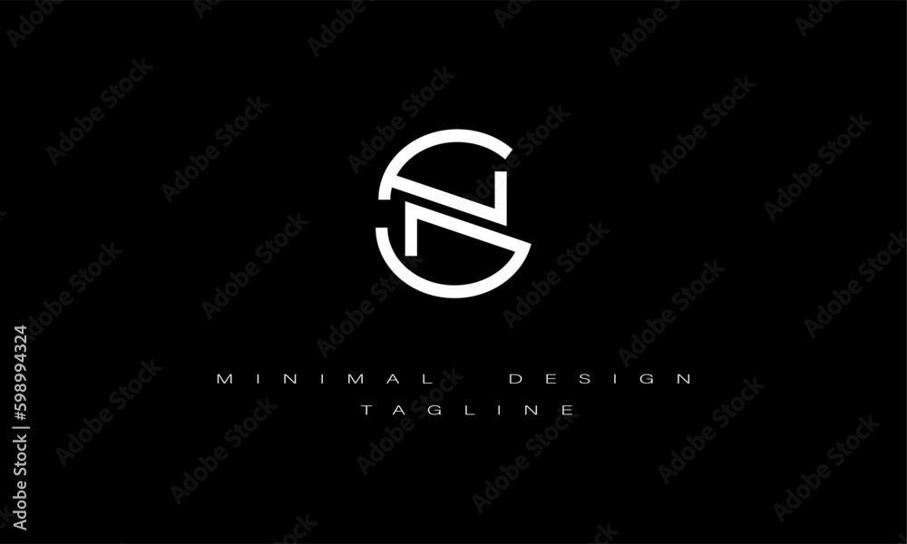 CN or NC Logo Minimal Logo Design Vector Art Illustration CN or NC Logo Minimal Logo Design Vector Art Illustration