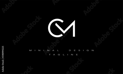 CM or MC Logo Minimal Logo Design Vector Art Illustration 