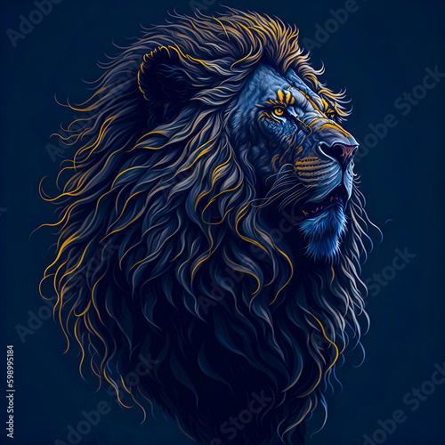 lion head illustration