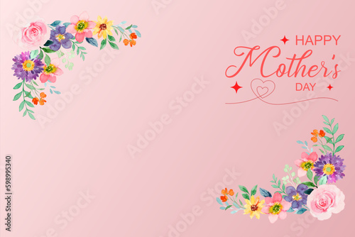 Conceito de dia das mães. Cartão em vista superior em fundo rosa pastel isolado com espaço para inserir texto.