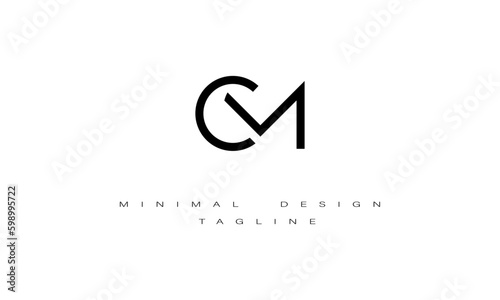CM or MC Logo Minimal Logo Design Vector Art Illustration 