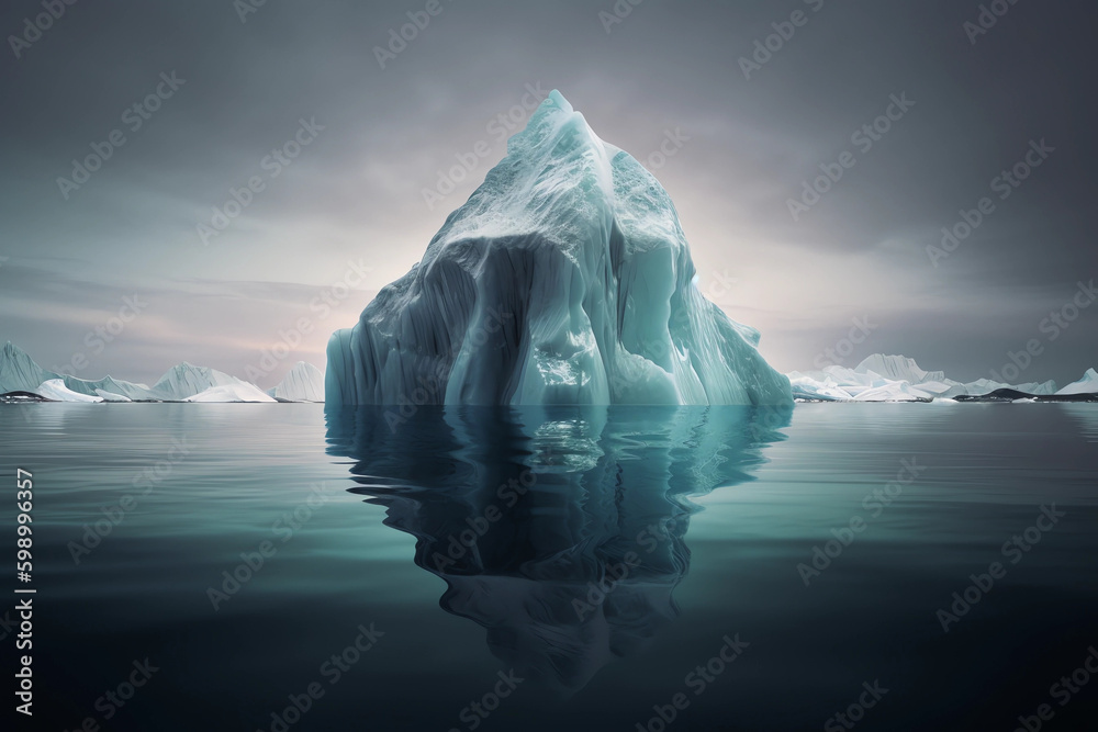Tip of the iceberg. Business concept. generative ai. Iceberg. Success