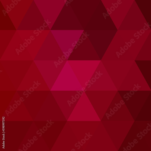 Red vector triangle mosaic template. Shining illustration, which consist of triangles. Completely new design for your business. eps 10