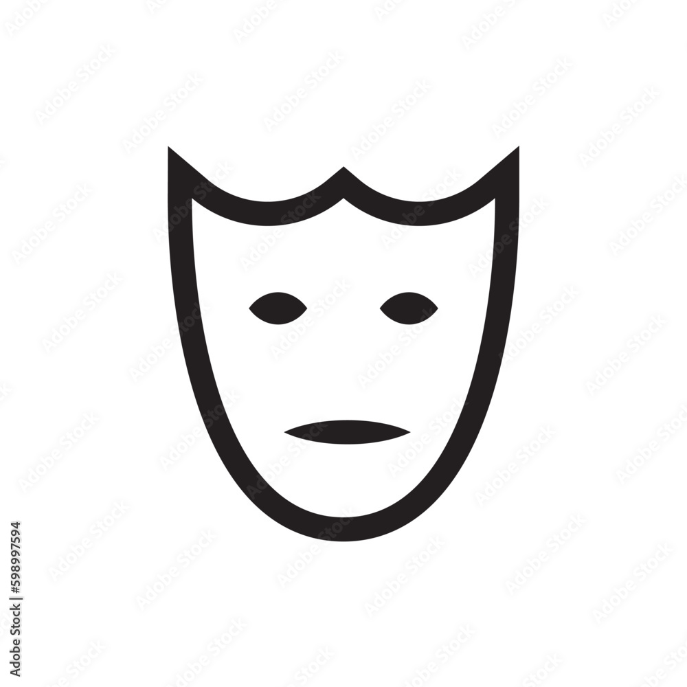 Mask vector icon. Carnaval mask flat sign design. Decorative carnival mask symbol pictogram. UX UI icon Mask vector icon. Carnaval mask flat sign design. Decorative carnival mask symbol pictogram. UX UI icon