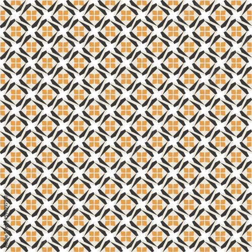 Seamless vector pattern With square and star Abstract geometric background. Stylish yellow black gray white star pattern texture.simple geometric vector square and star pattern.beige background.