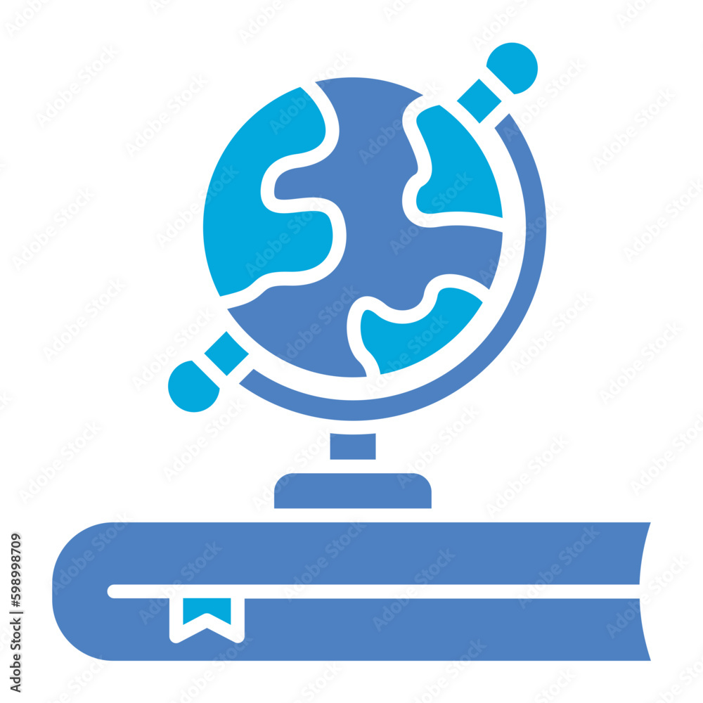 Geography Glyph Two Color Icon Geography Glyph Two Color Icon