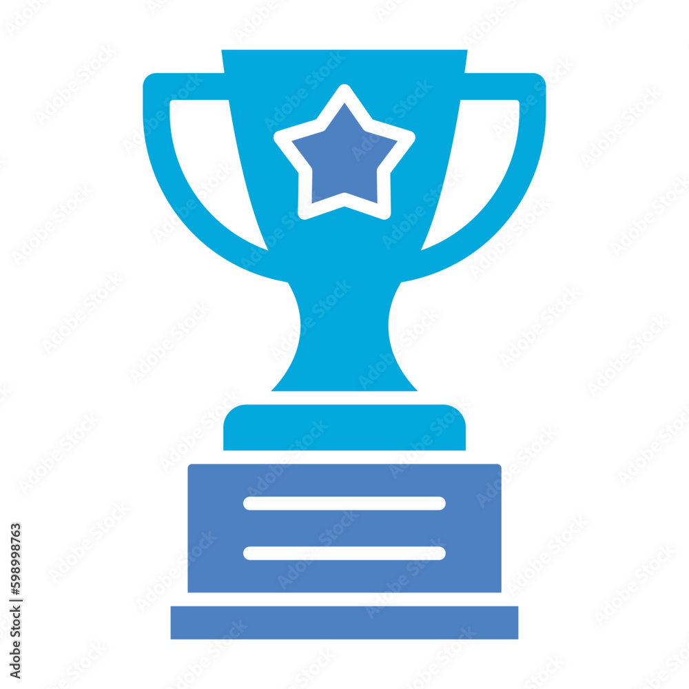 Trophy Glyph Two Color Icon Trophy Glyph Two Color Icon