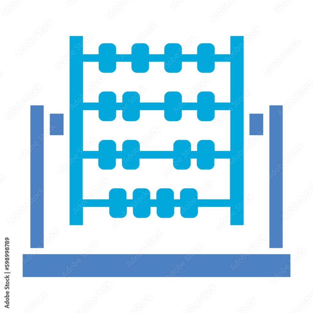 Abacus Glyph Two Color Icon Abacus Glyph Two Color Icon