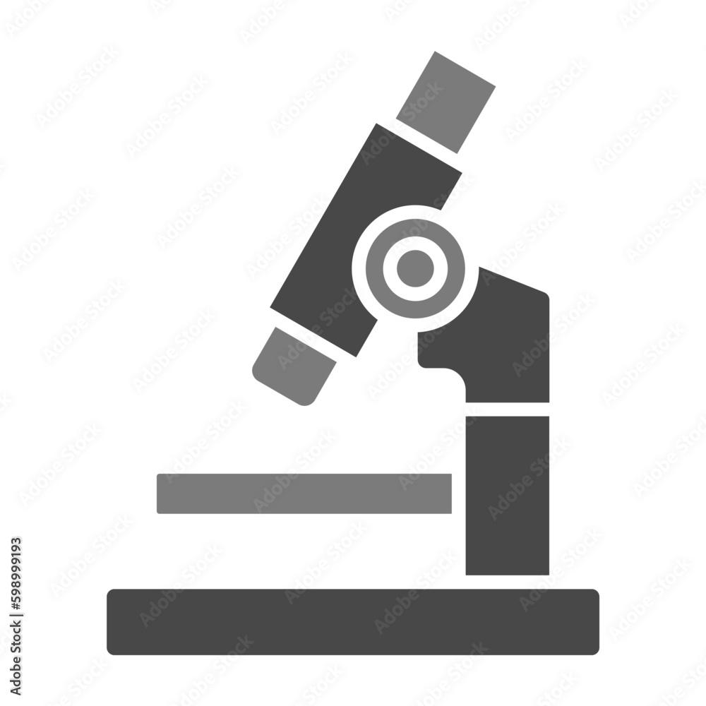 Microscope Greyscale Glyph Icon Microscope Greyscale Glyph Icon