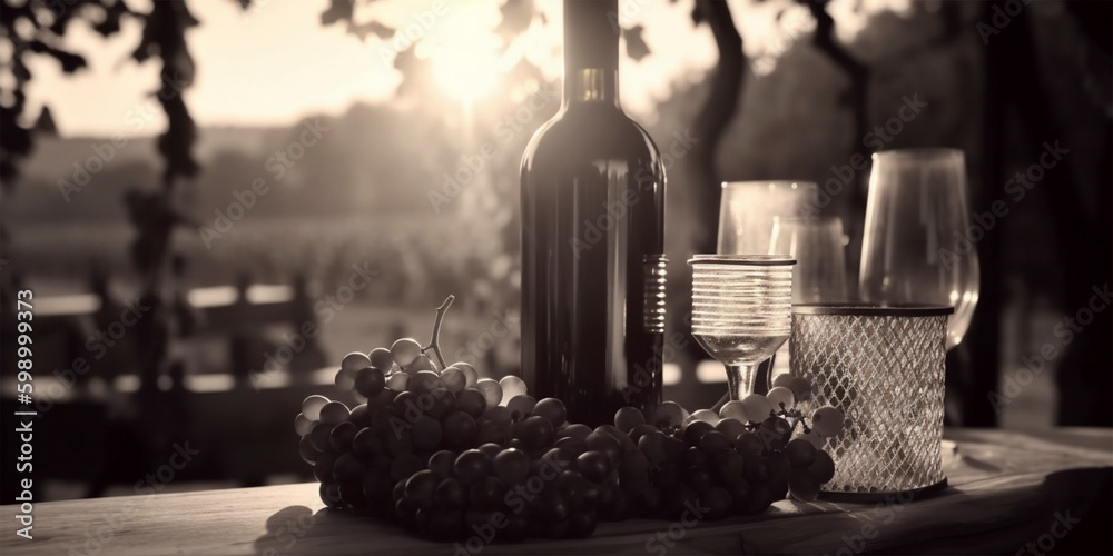 Introduces the basic methods of winemaking. Glasses symbolize the