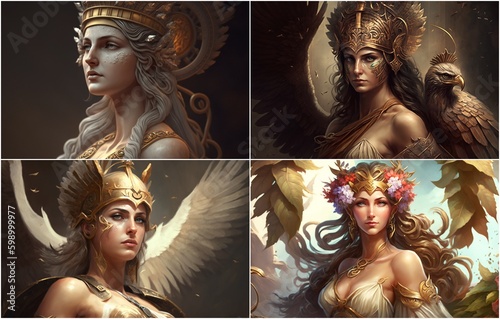 Athena is the goddess of wisdom. strategy and tactics She was one of the 12 gods in ancient Greek mythology Athena was also known as Pallas Athena The city of Athens was named after her photo