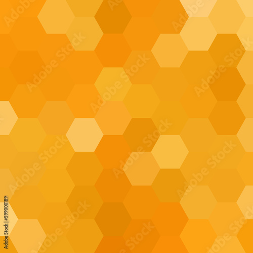 Yellow hexagon background, pattern, hexagon wallpaper. Vector illustration. Blue and green color.