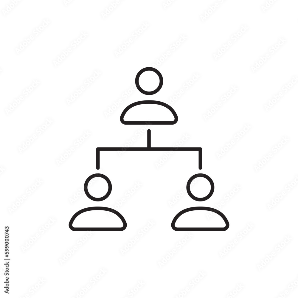 Organization chart vector icon. Company structure icon. Flow chart flat sign design. Hierarchy symbol pictogram. UX UI icon Organization chart vector icon. Company structure icon. Flow chart flat sign design. Hierarchy symbol pictogram. UX UI icon