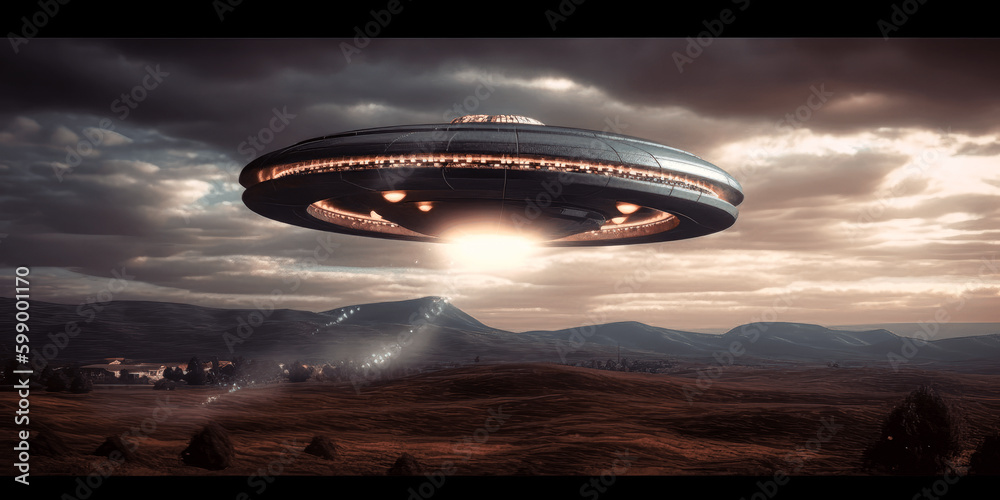 UFO, flying saucer, alien flying object UFO, flying saucer, alien flying object