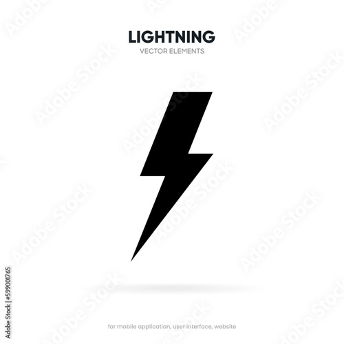 Free Download Thunder bolt vector. Flash logo. Lightning icon push button. Electrical sign. Thunderbolt symbol. Charge charging energy sign on white background isolated for ui ux mobile app websites. - GFXLoad