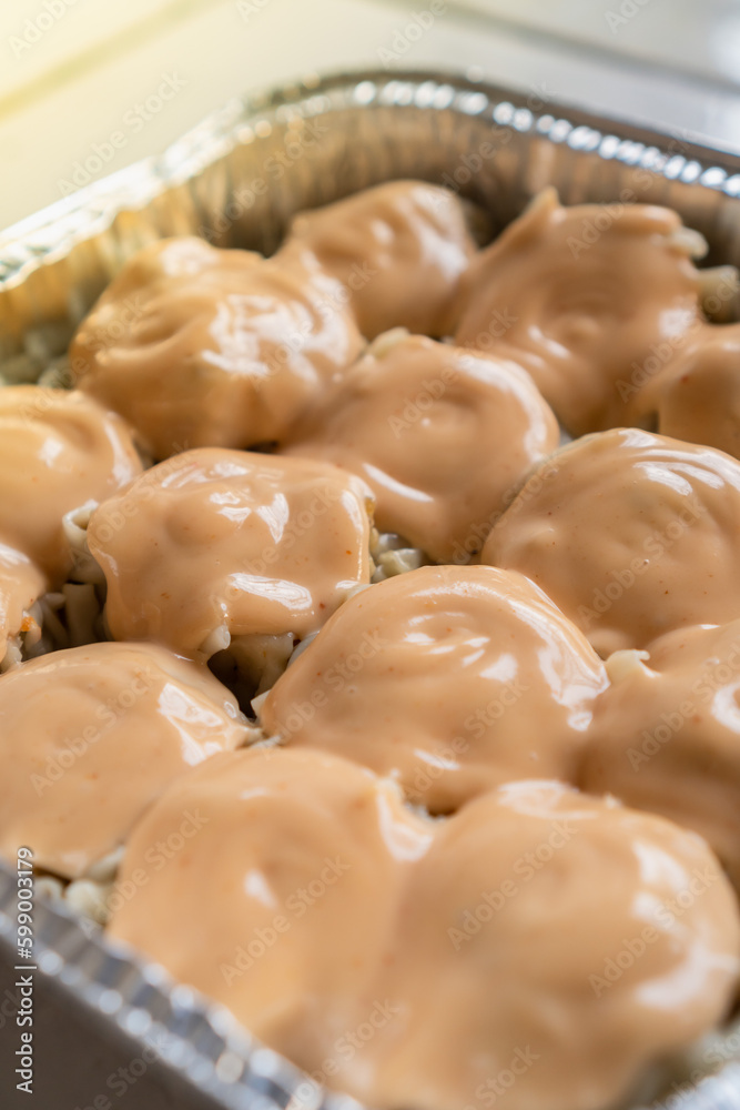 Dimsum With Mentai Sauce