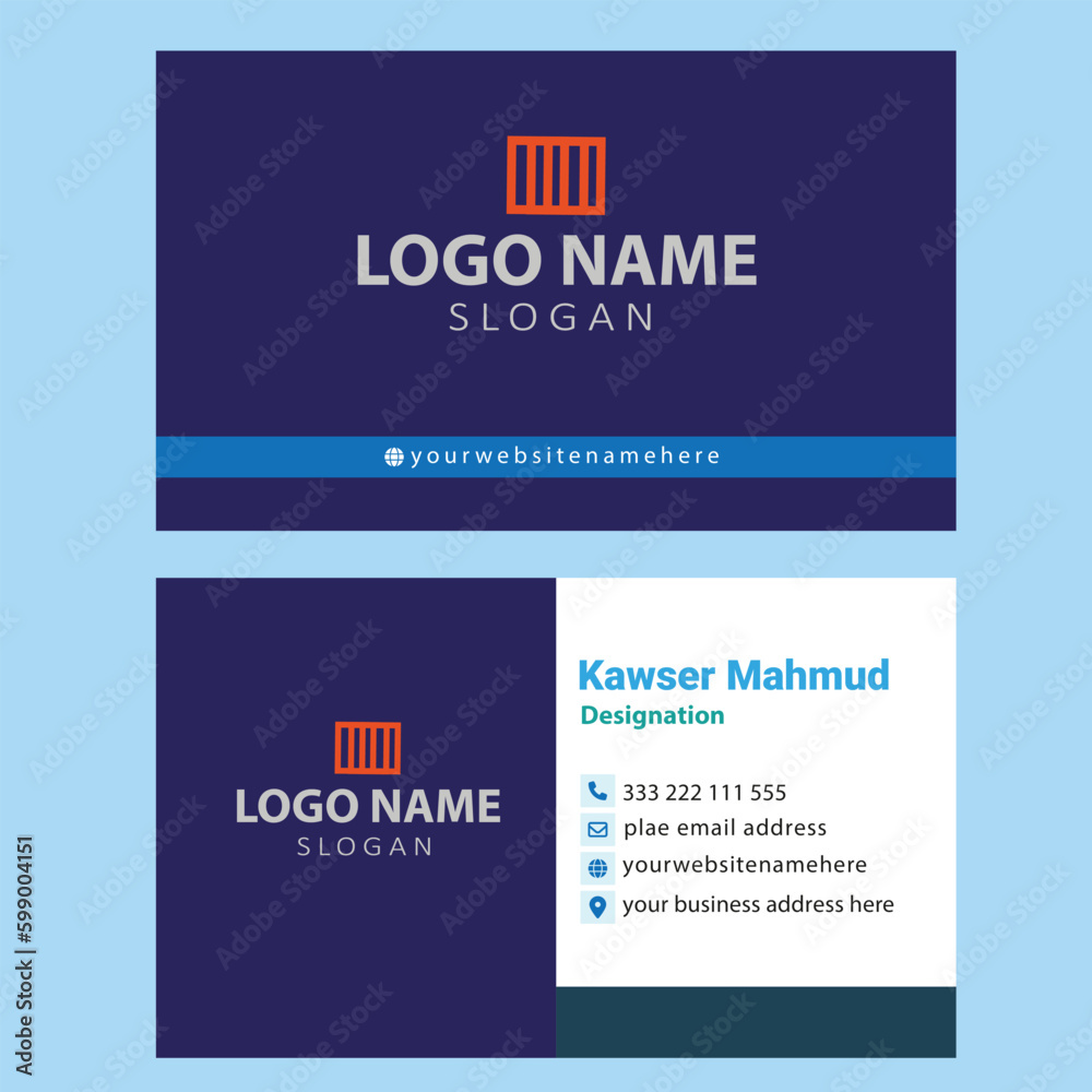 Corporate business card design (editable vector file) Corporate business card design (editable vector file)