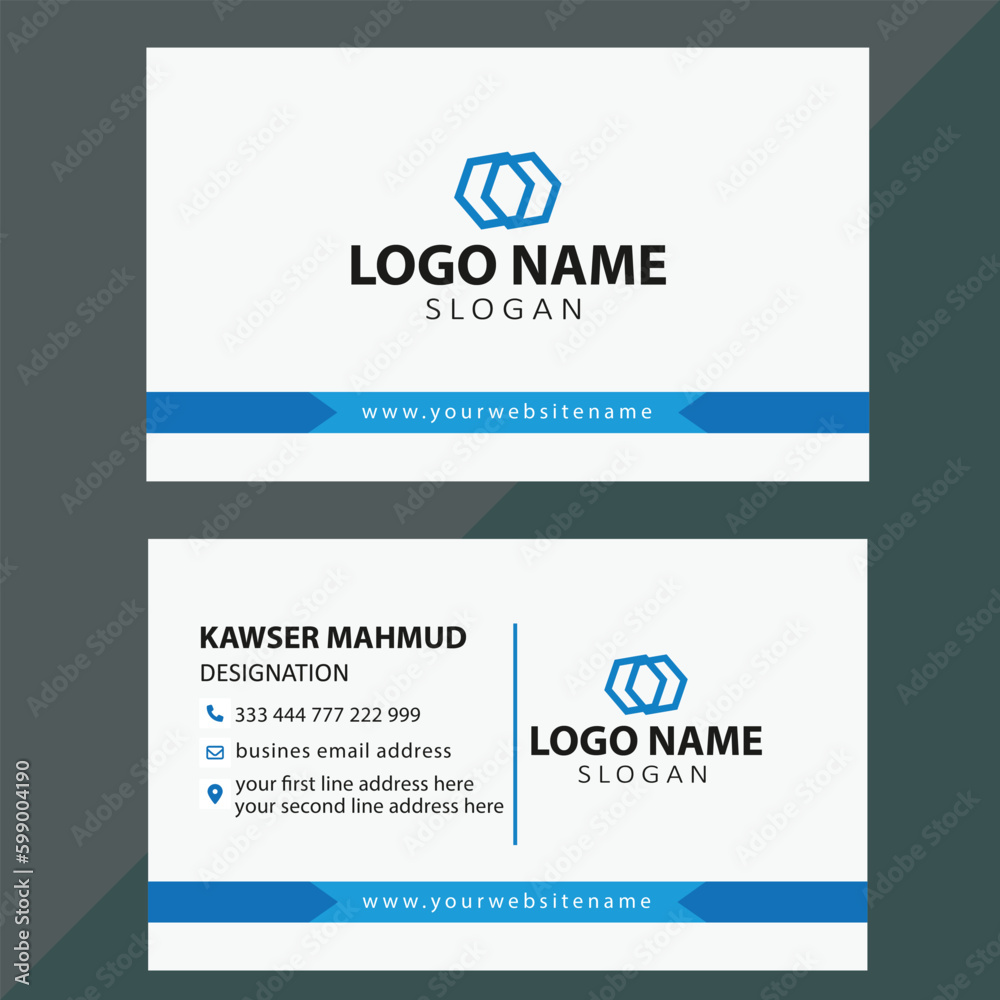 Corporate business card design (editable vector file) Corporate business card design (editable vector file)