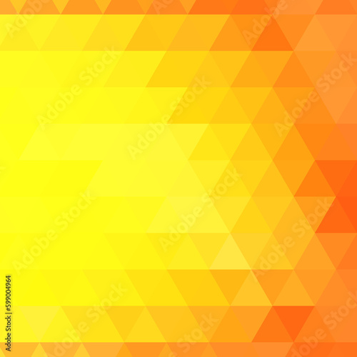 Yellow triangular abstract background. Geometric template for presentation. Vector graphics. Design element.