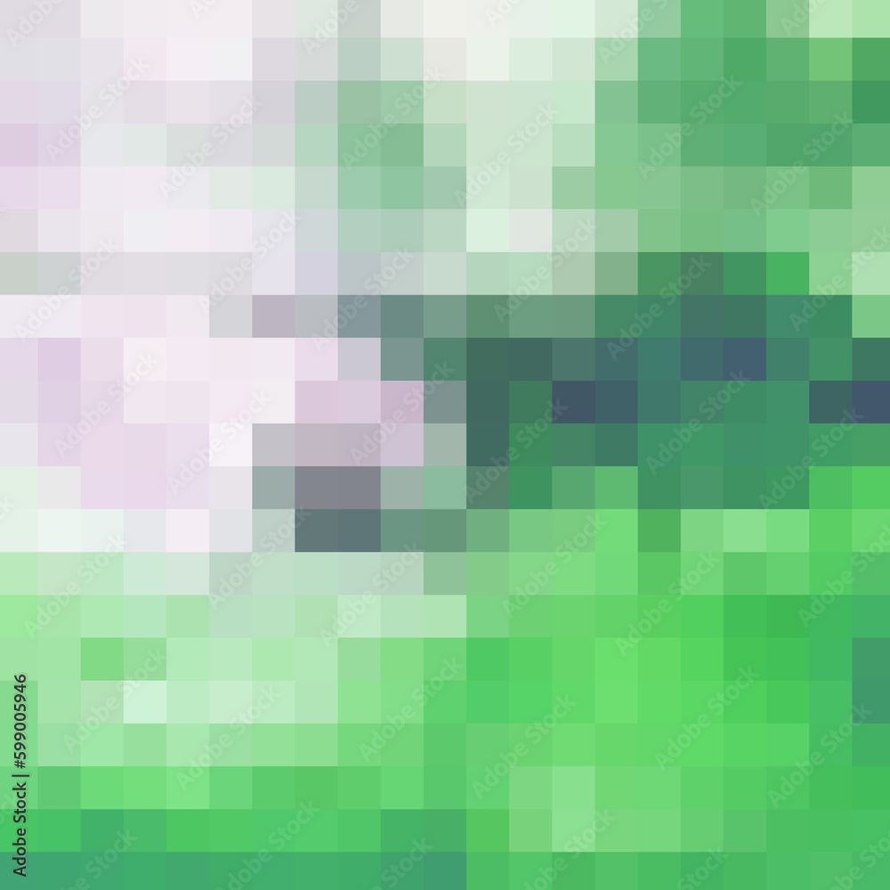 Green and Gray abstract square pixel mosaic background. eps 10