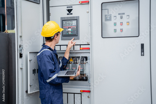 The engineers inspected the electrical switchboard and verified the operational voltage range.
