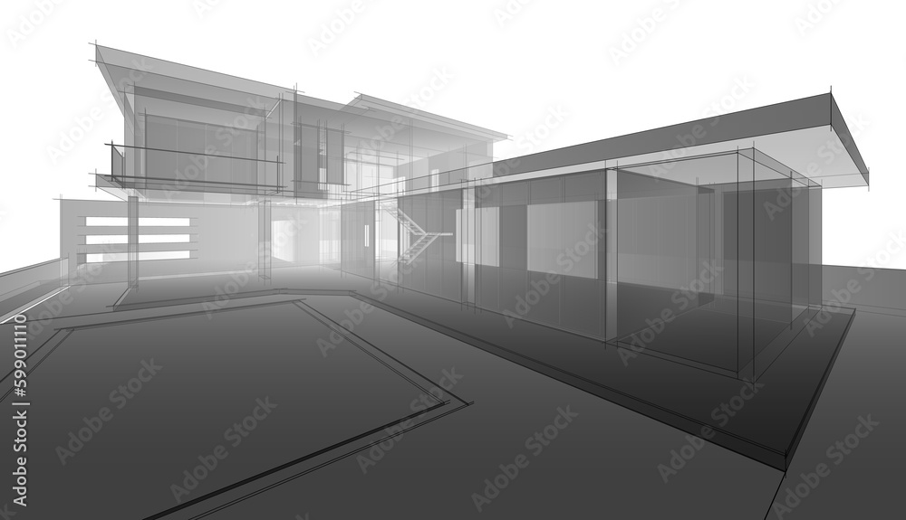 sketch of house sketch of house