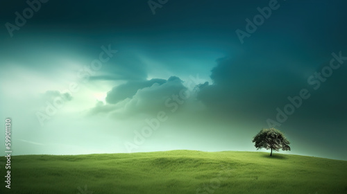 landscape with tree and sky