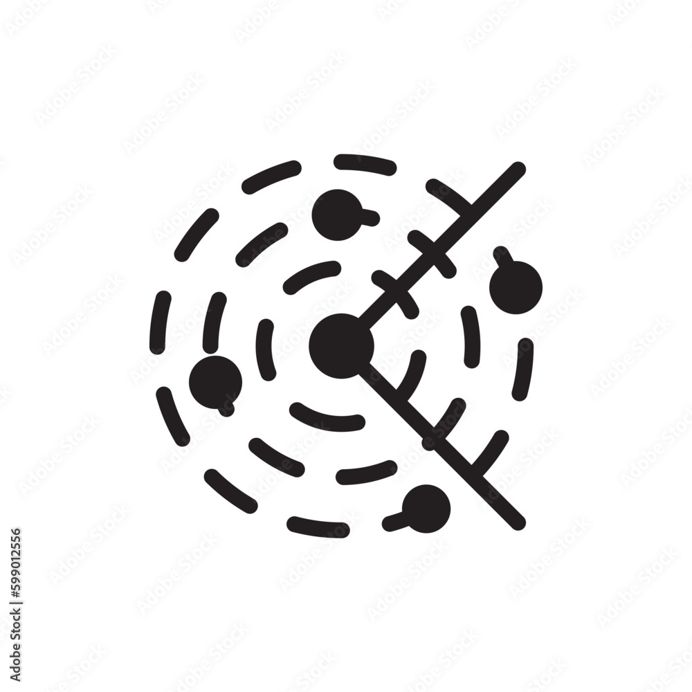 Radar vector icon. Radar search flat sign design. Military radar symbol pictogram. UX UI icon Radar vector icon. Radar search flat sign design. Military radar symbol pictogram. UX UI icon