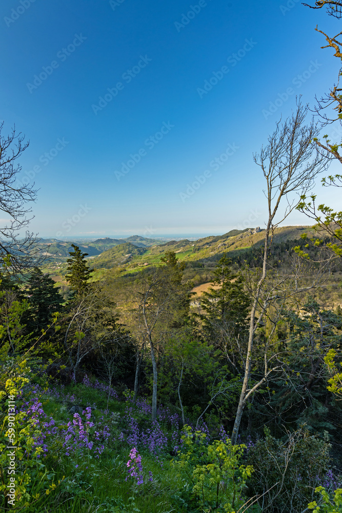 view from San Leo to the surrounding landscape view from San Leo to the surrounding landscape