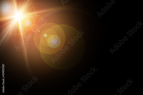 abstract background with flare lens light