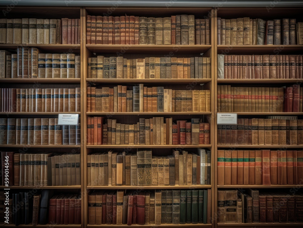 A library bookshelf filled with books and reference materials A library bookshelf filled with books and reference materials