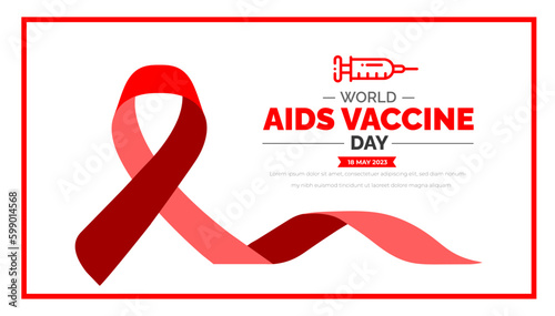 World AIDS Vaccine Day background or banner design template.