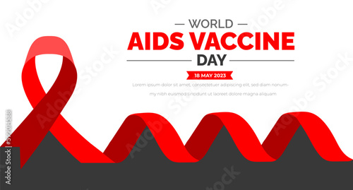 World AIDS Vaccine Day background or banner design template.