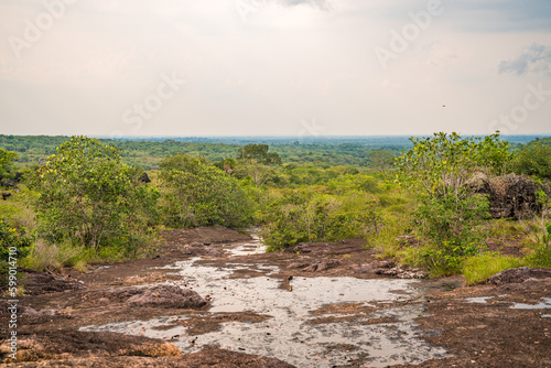 Rocky area of natural caves in the Colombian Amazon