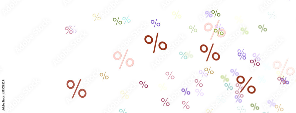 percent shopping digital in 3d. background - PNG transparent