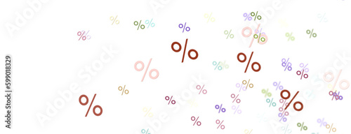percent shopping digital in 3d. background - PNG transparent