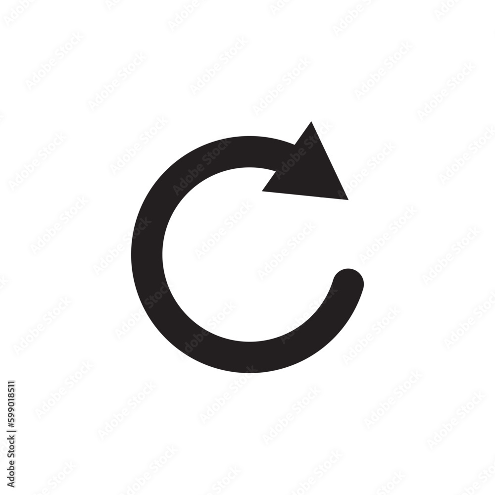 Refresh vector icon. Loop sign. Reload flat sign design. Undo vector icon. Redo symbol. Update icon. Rotation sign. Restart arrow symbol. Loading pictogram. UX UI icon Refresh vector icon. Loop sign. Reload flat sign design. Undo vector icon. Redo symbol. Update icon. Rotation sign. Restart arrow symbol. Loading pictogram. UX UI icon