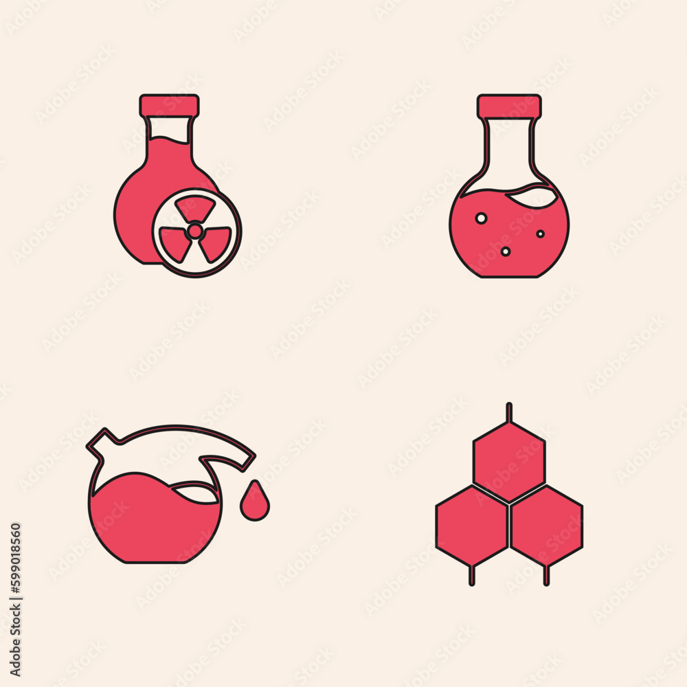 Set Chemical formula, Test tube with toxic liquid, and icon. Vector Set Chemical formula, Test tube with toxic liquid, and icon. Vector