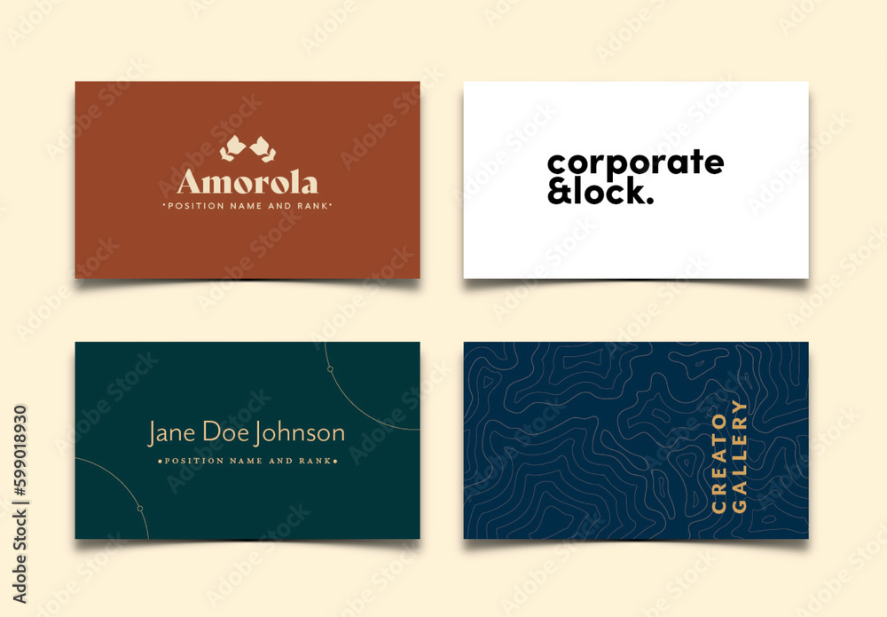 Multiple Business Cards Template Layout Stock Template Adobe Stock