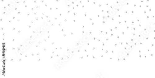 sparkling Christmas confetti falling isolated on white. magic shining flying stars glitter backdrop, sparkle border - png transparent