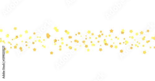 XMAS stars. Confetti celebration, Falling golden abstract decoration for party, birthday celebrate,