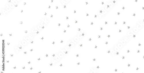 Seamless pattern with small silver stars on white background. - png transparent