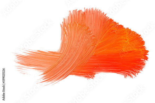 Oil Paint smudge isolated on white background Art brush painted watercolor background.