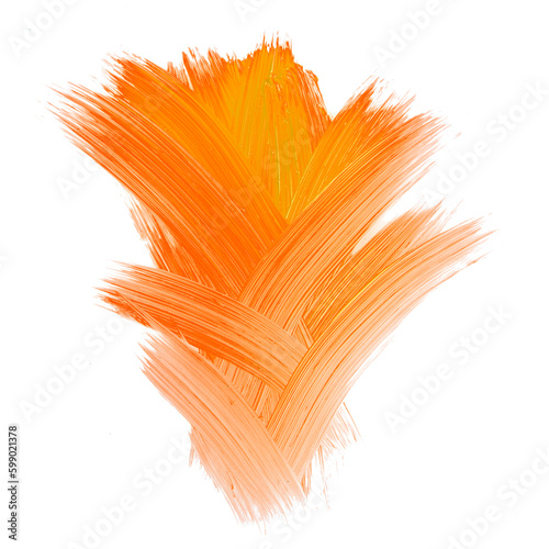 Oil Paint smudge isolated on white background Art brush painted watercolor background.