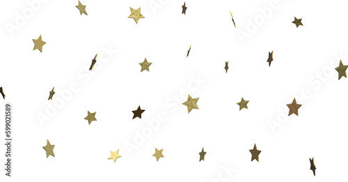 XMAS Stars - stars. Confetti celebration, Falling golden abstract decoration for party, birthday celebrate, - PNG transparent © vegefox.com