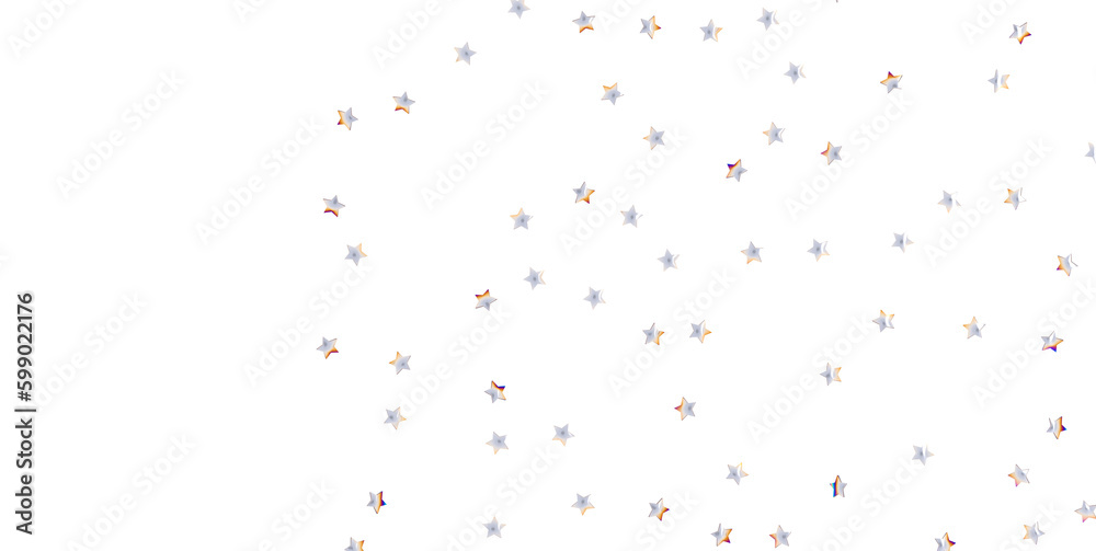 Fototapeta premium sparkling Christmas confetti falling isolated on white. magic shining flying stars glitter backdrop, sparkle border - png transparent