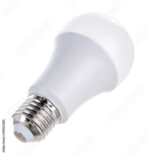 huge white light bulb isolated on white background

