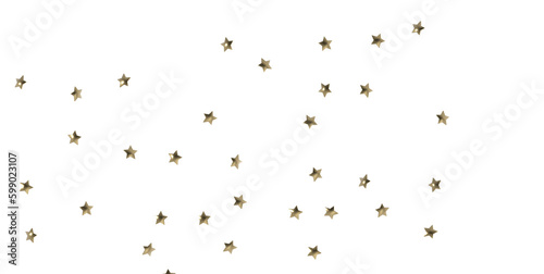 XMAS Stars - stars. Confetti celebration  Falling golden abstract decoration for party  birthday celebrate  - PNG transparent