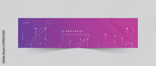 Linkedin banner technology purple abstract background
