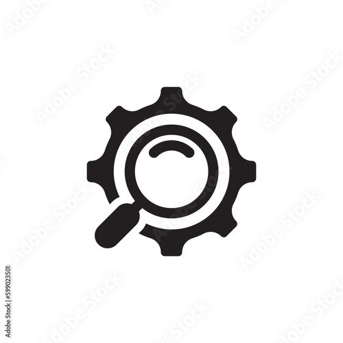 Machinery symbol. Gear sign. Cogwheel icon. Settings vector icon. Screw nut icon. Screw-nut vector sign. Cog sign. UX UI icon